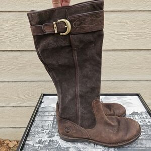 Timberland Earthkeepers brown leather and suede knee high boots size 10M